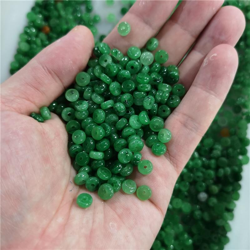 10PC Green Jade 10mm Round Bead Accessories DIY Bangle Charm Jewellery Fashion Hand-Carved Luck Amulet Gifts NEW