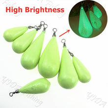 Load image into Gallery viewer, 10g/15g/20g/30g/40g/50g/60g/80g/100g Luminous Water droplets lead weights Fluorescent fishing lead sinkers fishing accessories
