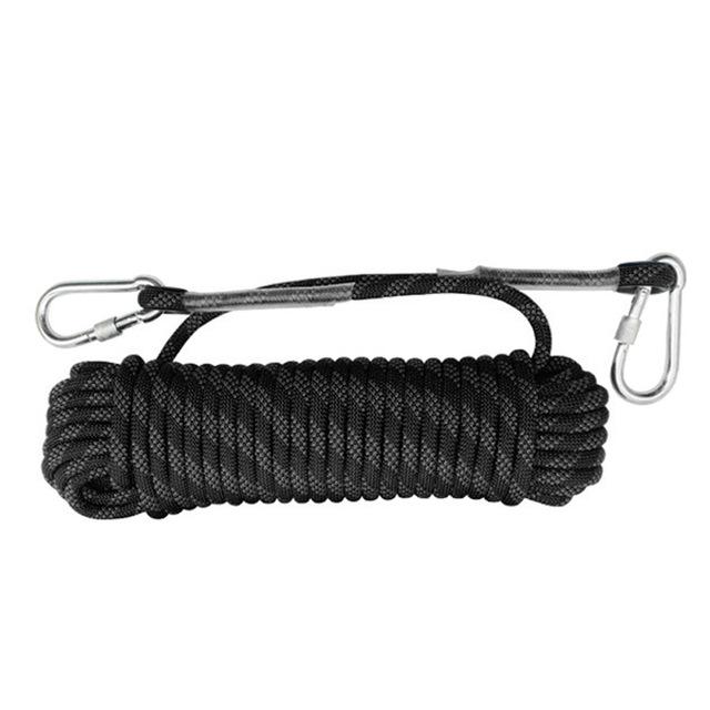 10m/20m Outdoor Rock Climbing Rope Rock Climbing Equipment 10mm Diameter Emergency Paracord Rescue Safety Rope Hiking Accessory
