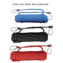 Load image into Gallery viewer, 10m/20m Outdoor Rock Climbing Rope Rock Climbing Equipment 10mm Diameter Emergency Paracord Rescue Safety Rope Hiking Accessory
