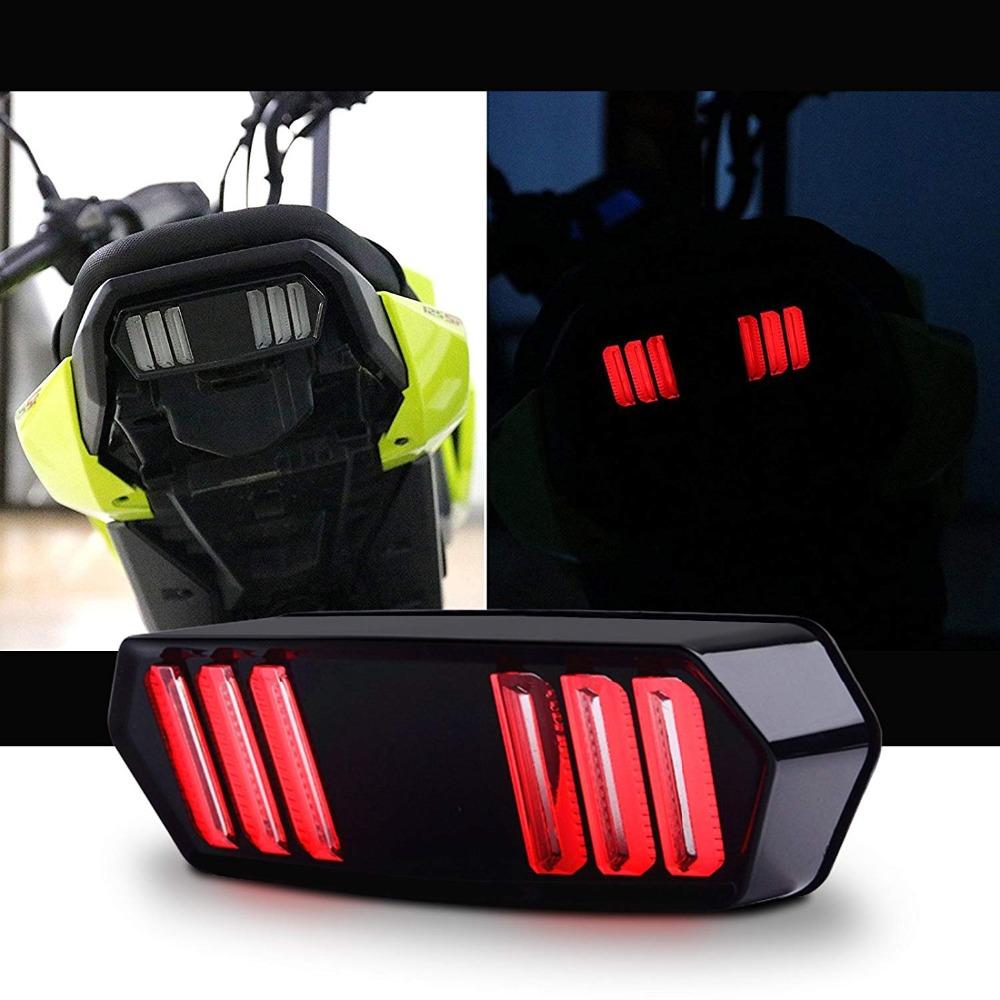 12v Motorcycle LED Running Rear Brake Stop Tail Light For MSX125 MSX 125 Black Shell