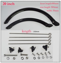 Load image into Gallery viewer, 14 16 20 inch bicycle mudguard V brake disc brake bike fender front and rear mud guard folding bicycle wing
