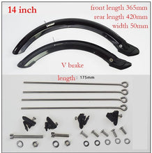 Load image into Gallery viewer, 14 16 20 inch bicycle mudguard V brake disc brake bike fender front and rear mud guard folding bicycle wing
