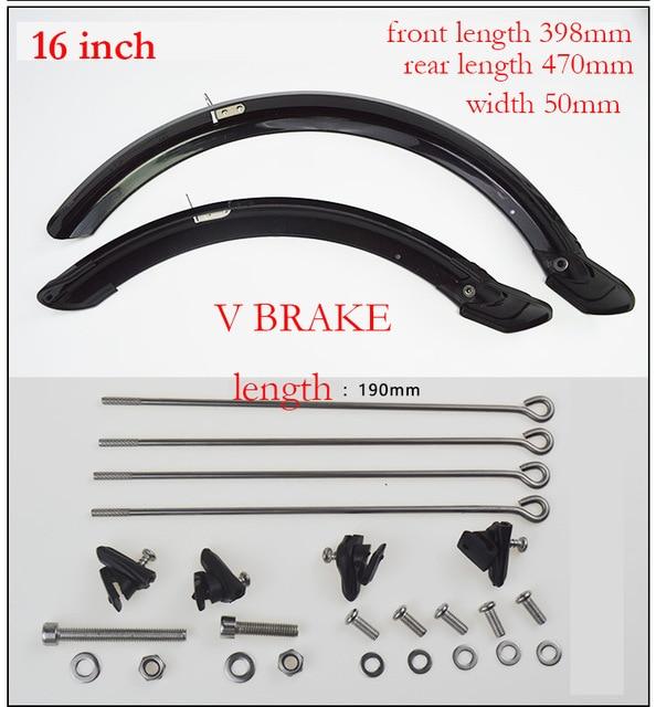 14 16 20 inch bicycle mudguard V brake disc brake bike fender front and rear mud guard folding bicycle wing