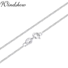 Load image into Gallery viewer, 14&quot;-32&quot; Slim Thin Pure 925 Sterling Silver Side Curb Chain Choker Necklaces For Women Girl Jewelry kolye collare collier ketting
