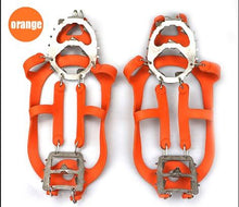Load image into Gallery viewer, 18 Teeth Climbing Crampons for outdoor winter Walk Ice Fishing Snow Shoes Antiskid Shoes Manganese Steel Shoe Covers
