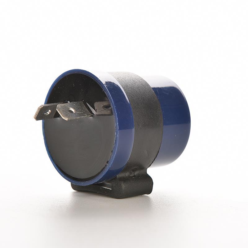 1Pc DC 6V 12V Input Motorcycle Inbuilt Beeper Flasher Turn Signal LED Blinker 2 Pins Motor Buzzer Flasher Relay Indicator Blue