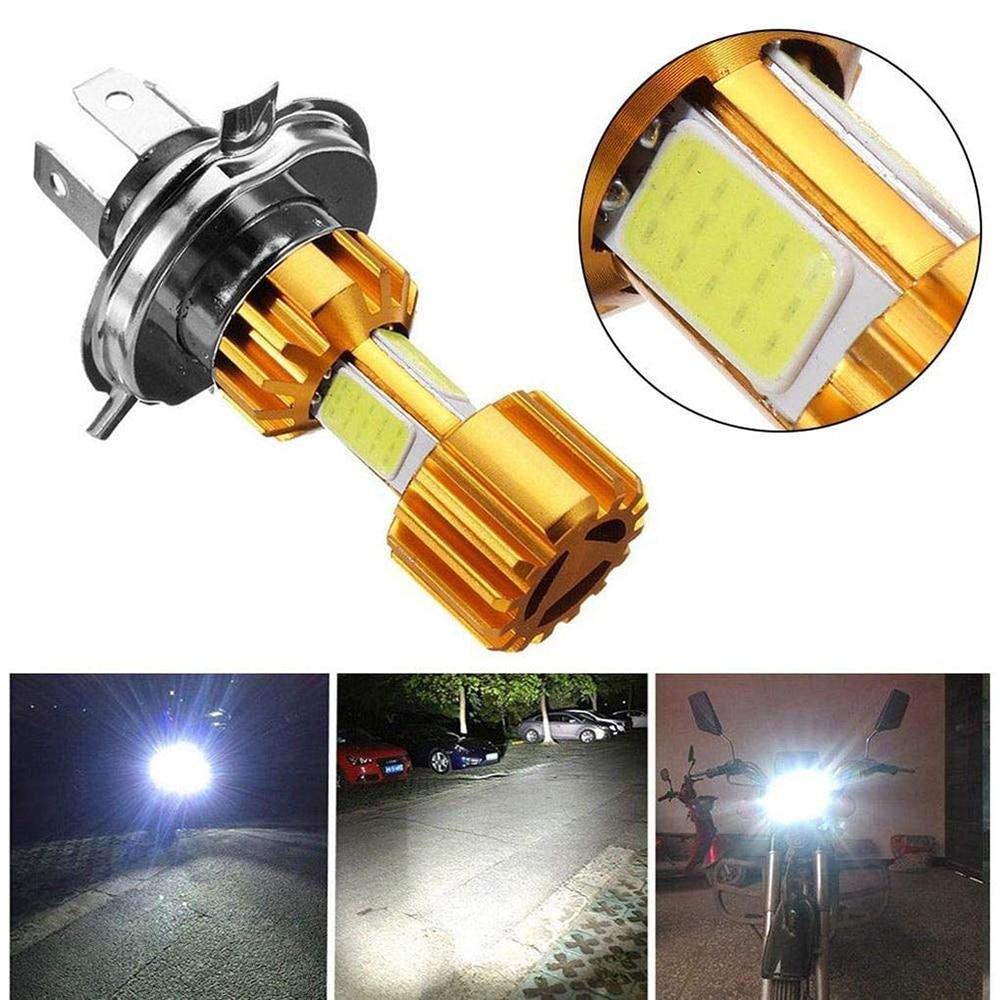 1Pc Motorbike H4 18W LED 3 COB Motorcycle Headlight Bulb 2000LM 6000K Hi/Lo Beam Light for Wholesale Drop Shipping