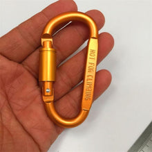 Load image into Gallery viewer, 1Pcs Camping Tools Aluminum Alloy D-Ring Locking Carabiner Clip Keychain Rope Survial Rescue Mountaineering Carabiners Hook
