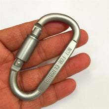Load image into Gallery viewer, 1Pcs Camping Tools Aluminum Alloy D-Ring Locking Carabiner Clip Keychain Rope Survial Rescue Mountaineering Carabiners Hook
