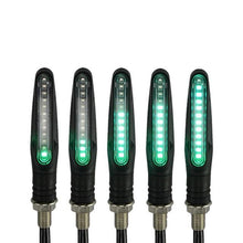 Load image into Gallery viewer, 2/4Pcs IP68 Bendable Motorcycle Flashing Lights 12 LED Mini Motorcycle Motorbike Turn Signal Lights Indicators Amber Lamp
