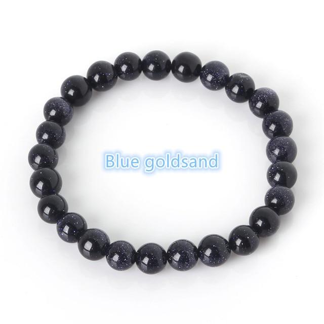 2018 Fashion Natural Stone Bracelets For Women Men Tiger Eyes Rose Quartzs Amethyst Agate Bead Yoga Bracelets Pulseira Masculina