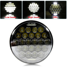 Load image into Gallery viewer, 2018 New Brightest DOT Approved 80W with DRL 5-3/4&quot; 5.75&quot; Round LED Projection Headlight for Harley Motorcycles Black/Silver
