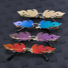 Load image into Gallery viewer, 2019 Fashion Fire Flame Sunglasses Women Men Rimless Wave Sun Glasses Eyewear Luxury Trending Narrow UV 400 Sunglasses
