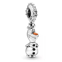 Load image into Gallery viewer, 2019 NEW 100% 925 Sterling Silver charms Winter Crystal Bead Olaf Dangle Charm Pendant Fit DIY Bracelet Original Women Jewelry
