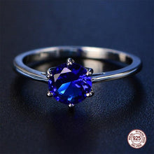 Load image into Gallery viewer, 2019 New Aquamarine Ring Trendy Blue Sapphire Ring Silver 925 Jewelry Amethyst Gemstone Ring Silver Engagement Rings For Women
