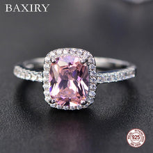 Load image into Gallery viewer, 2019 New Fine Natural Ruby Ring 925 Sterling Silver Rings Engagement Gemstone Ring Silver Pink Quartz Ring For Women Jewelry
