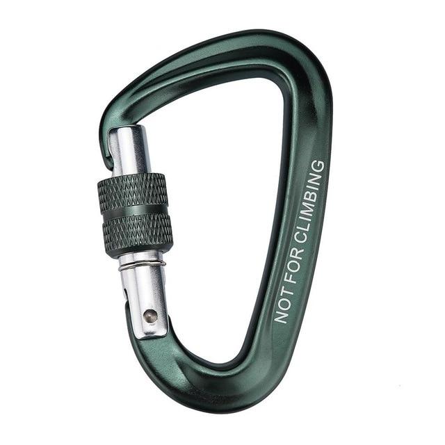 2019 Outdoor Climbing Backpack Hook 12KN Spring Clip Keychain Carabiner Hammock Hook