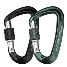 Load image into Gallery viewer, 2019 Outdoor Climbing Backpack Hook 12KN Spring Clip Keychain Carabiner Hammock Hook
