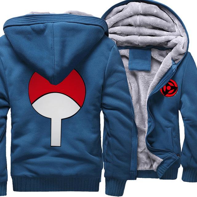 2019 new Naruto Hoodies Uchiha Syaringan Sweatshirts Hooded men Fashion Hokage Ninjia Cartoon printed jackets thick coats M-5XL