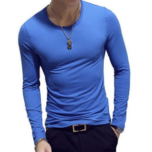 Load image into Gallery viewer, 2020 Autumn Men T-Shirts Long Sleeve O-Neck Casual Fitness Jogging Solid Fashion Tee Basic Running Homme Top Clothing
