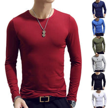 Load image into Gallery viewer, 2020 Autumn Men T-Shirts Long Sleeve O-Neck Casual Fitness Jogging Solid Fashion Tee Basic Running Homme Top Clothing
