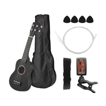 Load image into Gallery viewer, 21 Inch Colored Acoustic Soprano Ukulele Ukelele Uke Kit Basswood with Carry Bag Uke Strap Strings Picks Tuner
