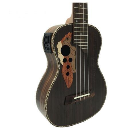23 Inch Electronic Soundtrack Bass Ukulele Grape Sound Hole 4 String Hawaiian Guitar Rosewood Ukulele Electric Guitar