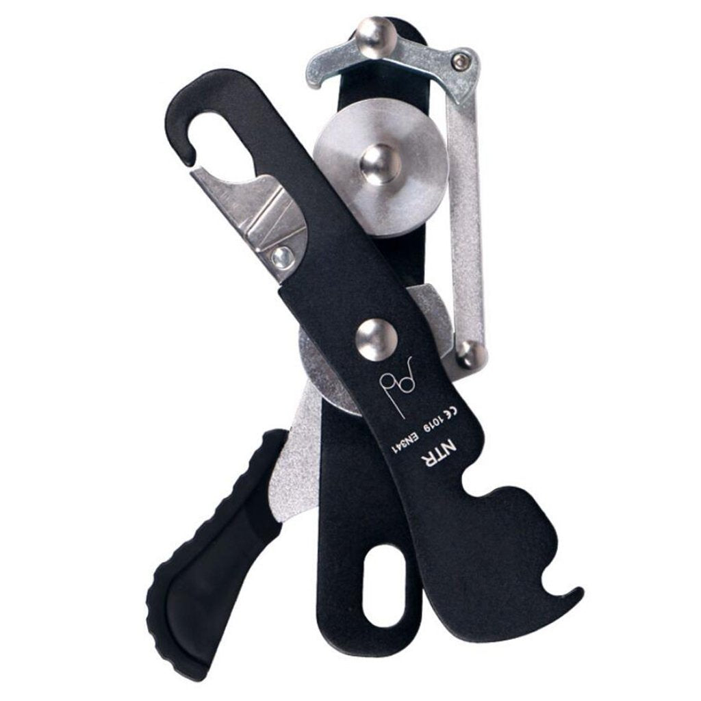 23KN Aluminum-magnesium Alloy Self-braking Stop Descender Gear for 10-12mm Rope Climbing Caving Rappelling