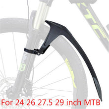Load image into Gallery viewer, 24 26 27.5 29 inch MTB Mudguard Soft Rubber TPE Bicycle Front Rear Wing for Bicycle Mud Guard Mountain Bike Fender Accessories
