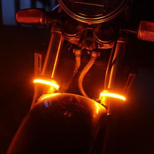 Load image into Gallery viewer, 2X Universal Super Bright Amber LED Fork Turn Signal Light Strip Motorcycle For Motorcycle Fork Or ATV UTV Rollbar Turn Signal
