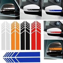 Load image into Gallery viewer, 2pcs=1set 5D Rear View Mirror Stickers PET Rearview Mirror Side Decal Stripe Warn Safety Carbon Fiber Car Accessries Car Sticker
