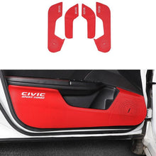 Load image into Gallery viewer, 4 pcs/set Car Door Anti-kick Anti-dirty Pad Carbon Fiber Leather Decoration Accessories For Honda Civic 2016 2017 2018 2019
