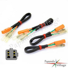 Load image into Gallery viewer, 4PCS Motorcycle Turn Signal Wire Adapter Plugs OEM Connector Cabel For Kawasaki Z125 Z250 Z300 Z650 Z900 Ninja ZX 6R 9R 10R 12R
