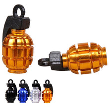 Load image into Gallery viewer, 4Pcs Aluminum Bicycle Grenade Valve Cap MTB Bike Wheel Tire Covered Protector  Tyre Dustproof Bicycle Valve Cap Dust Cover
