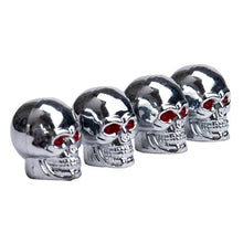 Load image into Gallery viewer, 4pcs/Pack Creative Skull Car Valve Caps For Cars Wheel Valve Cap Auto Tyre Air Stem Caps Dust Cover For Bike Car Truck Styling 6
