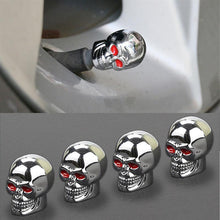Load image into Gallery viewer, 4pcs/Pack Creative Skull Car Valve Caps For Cars Wheel Valve Cap Auto Tyre Air Stem Caps Dust Cover For Bike Car Truck Styling 6
