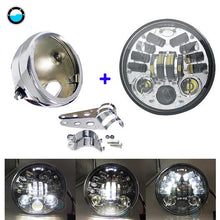 Load image into Gallery viewer, 5.75 inch 70W Led Headlight High Low Beam Motorcycles 5 3/4 White DRL Yellow Turn signal lights.
