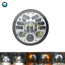 Load image into Gallery viewer, 5.75 inch 70W Led Headlight High Low Beam Motorcycles 5 3/4 White DRL Yellow Turn signal lights.
