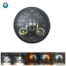 Load image into Gallery viewer, 5.75 inch 70W Led Headlight High Low Beam Motorcycles 5 3/4 White DRL Yellow Turn signal lights.
