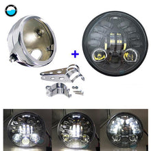 Load image into Gallery viewer, 5.75 inch 70W Led Headlight High Low Beam Motorcycles 5 3/4 White DRL Yellow Turn signal lights.
