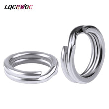Load image into Gallery viewer, 50pcs/bag Stainless Steel Fishing Rings hook 3#/4#/5#/6#/7#8# Double Loop Split Tool Fishing Accessories Flat rings Connector
