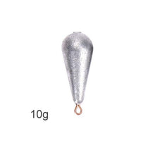 Load image into Gallery viewer, 5PCS/Lot Weight Size 10g/15g/20g/30g/40g/50g/60g  Water Droplets Lead Weights Fishing Oval Split Shot Lead Sinkers
