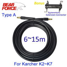 Load image into Gallery viewer, 6 10 15 meters High Pressure Washer Hose Pipe Cord Car Washer Water Cleaning Extension Hose for Karcher High Pressure Cleaner
