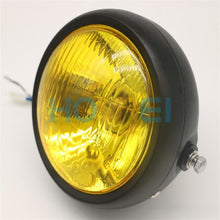 Load image into Gallery viewer, 6.5inch Motorcycle Retro headlight Metal 35W Halogen Front Head light Lamp bracket mask Kits For CG125 GN125 Harley Cafe Racer
