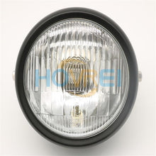 Load image into Gallery viewer, 6.5inch Motorcycle Retro headlight Metal 35W Halogen Front Head light Lamp bracket mask Kits For CG125 GN125 Harley Cafe Racer
