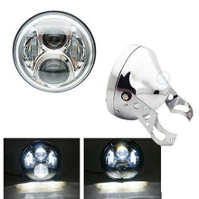 Load image into Gallery viewer, 7 Inch  60W DOT SAE E9 Motorcycle Headlamp  with angle eye Led  Headlight  7inch housing bucket trim ring.
