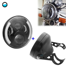 Load image into Gallery viewer, 7 Inch  60W DOT SAE E9 Motorcycle Headlamp  with angle eye Led  Headlight  7inch housing bucket trim ring.
