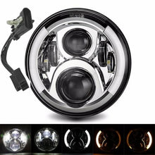 Load image into Gallery viewer, 7 Inch Motorcycles LED Headlights H4 High Low Beam Running Lights 6000K For motor Chopper Jeep Wrangler Offroad Light
