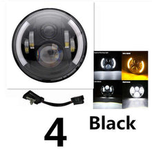 Load image into Gallery viewer, 7 Inch Motorcycles LED Headlights H4 High Low Beam Running Lights 6000K For motor Chopper Jeep Wrangler Offroad Light
